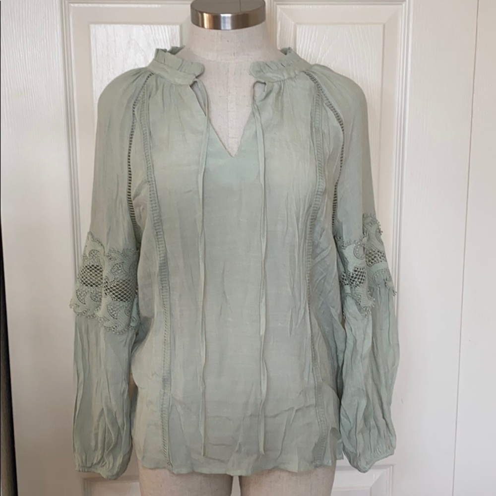 Long Balloon Sleeve Blouse